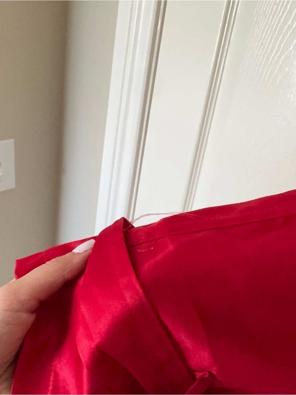 Red Satin Burberry Trench Coat - Picture 6 of 7